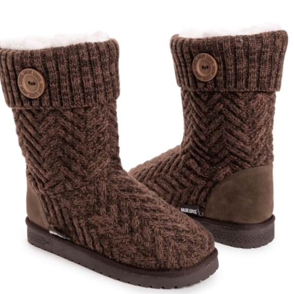 Muk Luks Womens Janet Boots Java Brown 